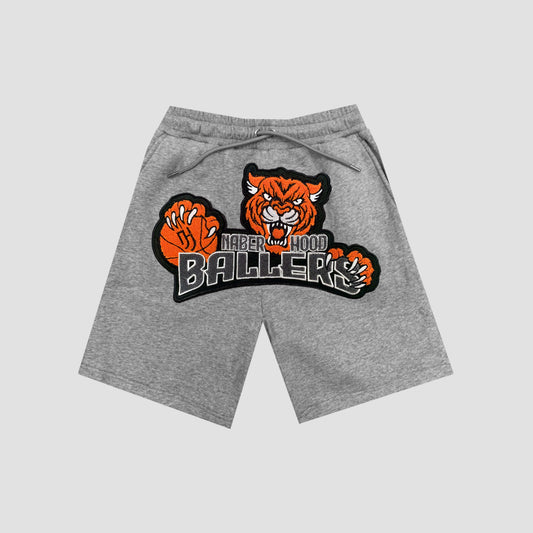 Naberhood Ballers Chenille Shorts - Grey